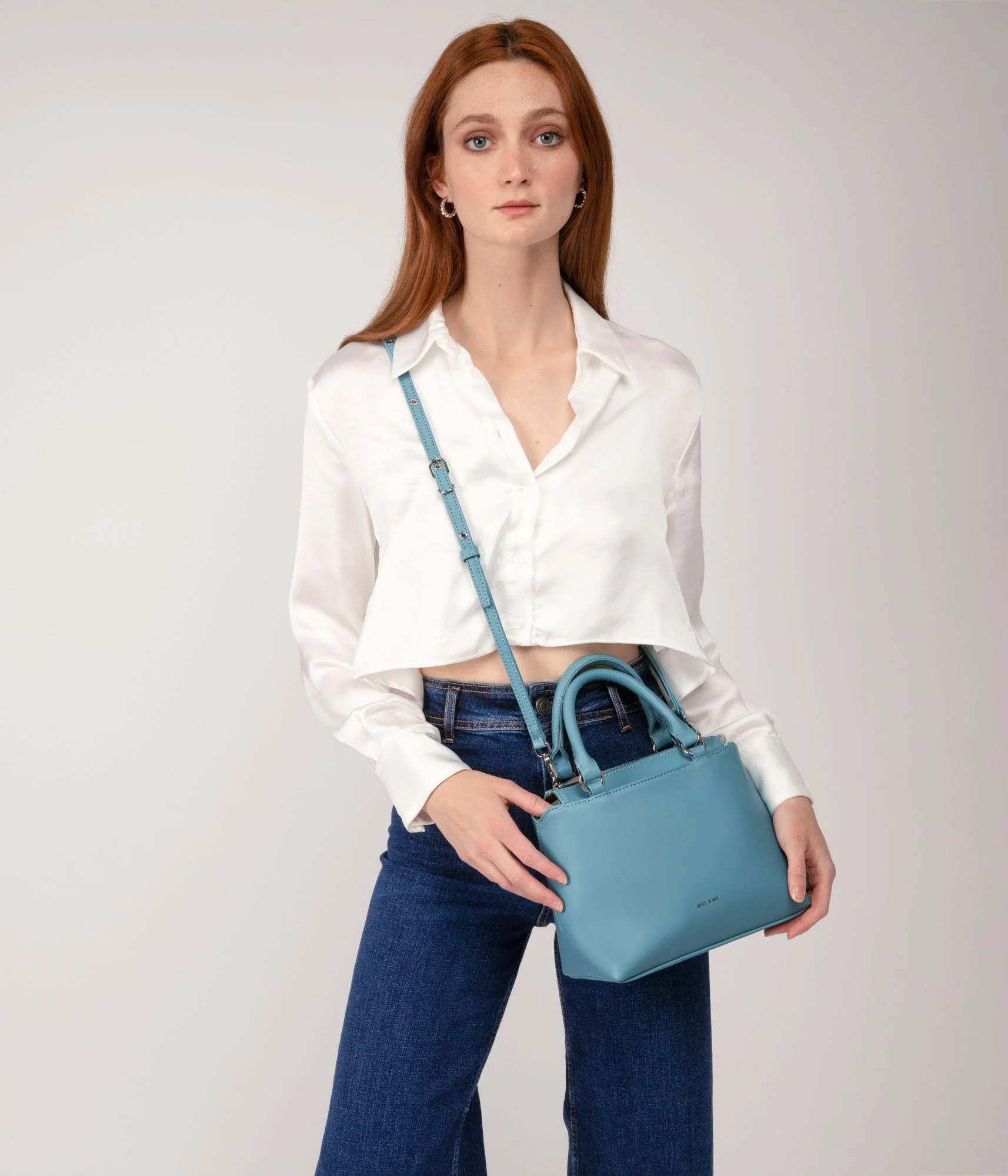 ATHENA Small Vegan Satchel - Sol - Image 16