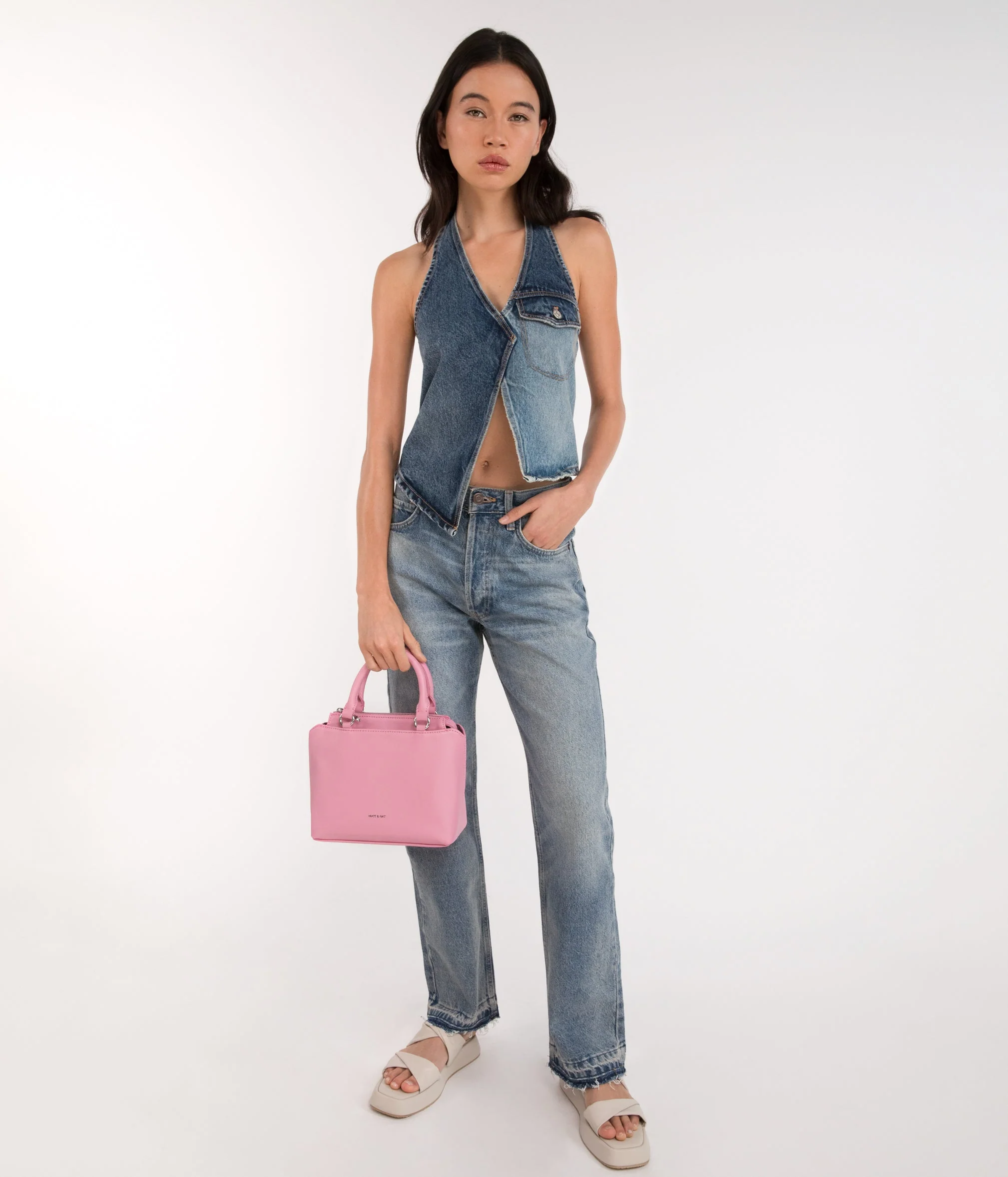 ATHENA Small Vegan Satchel - Sol - Image 38
