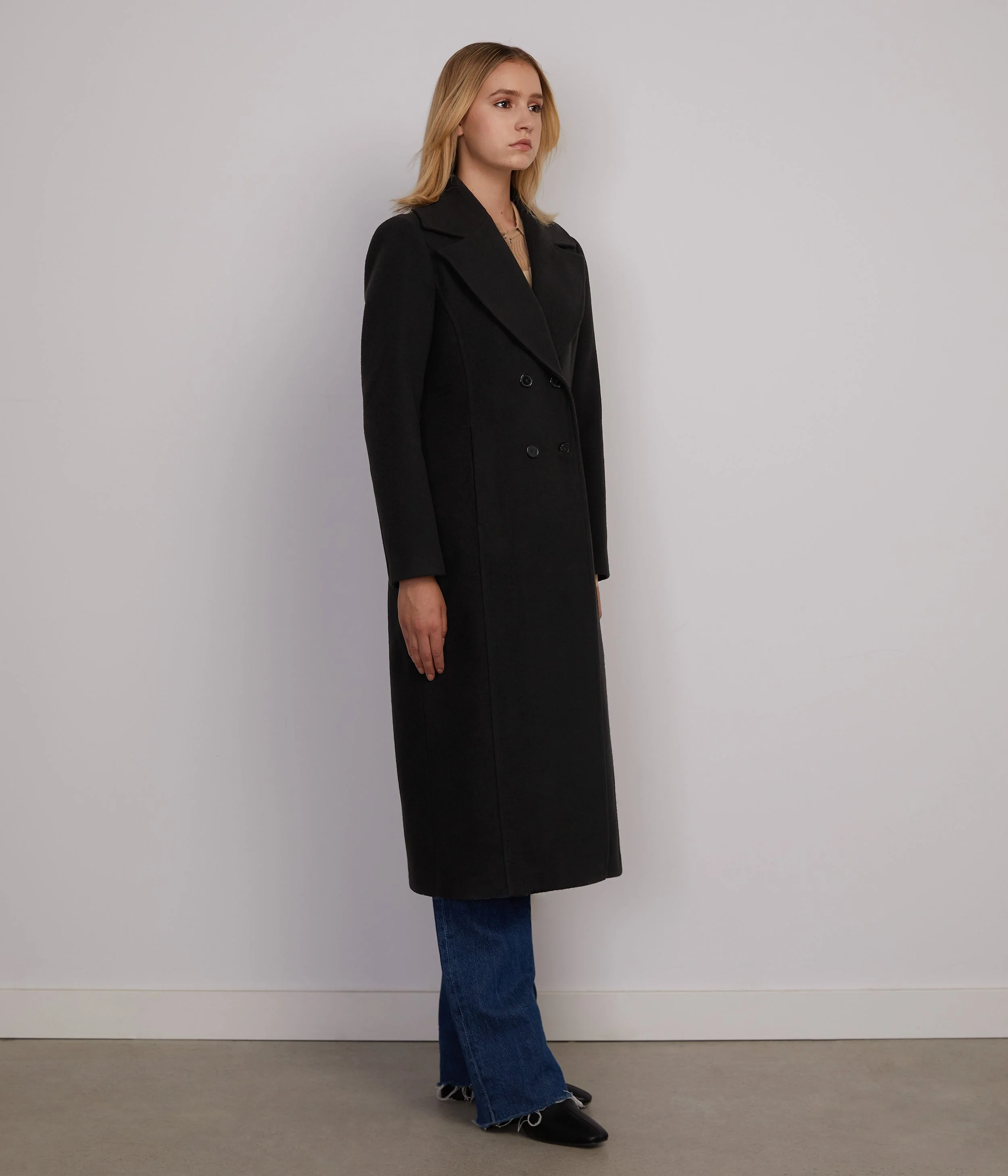 CLARESA Women's Vegan Wool Coat - Image 3