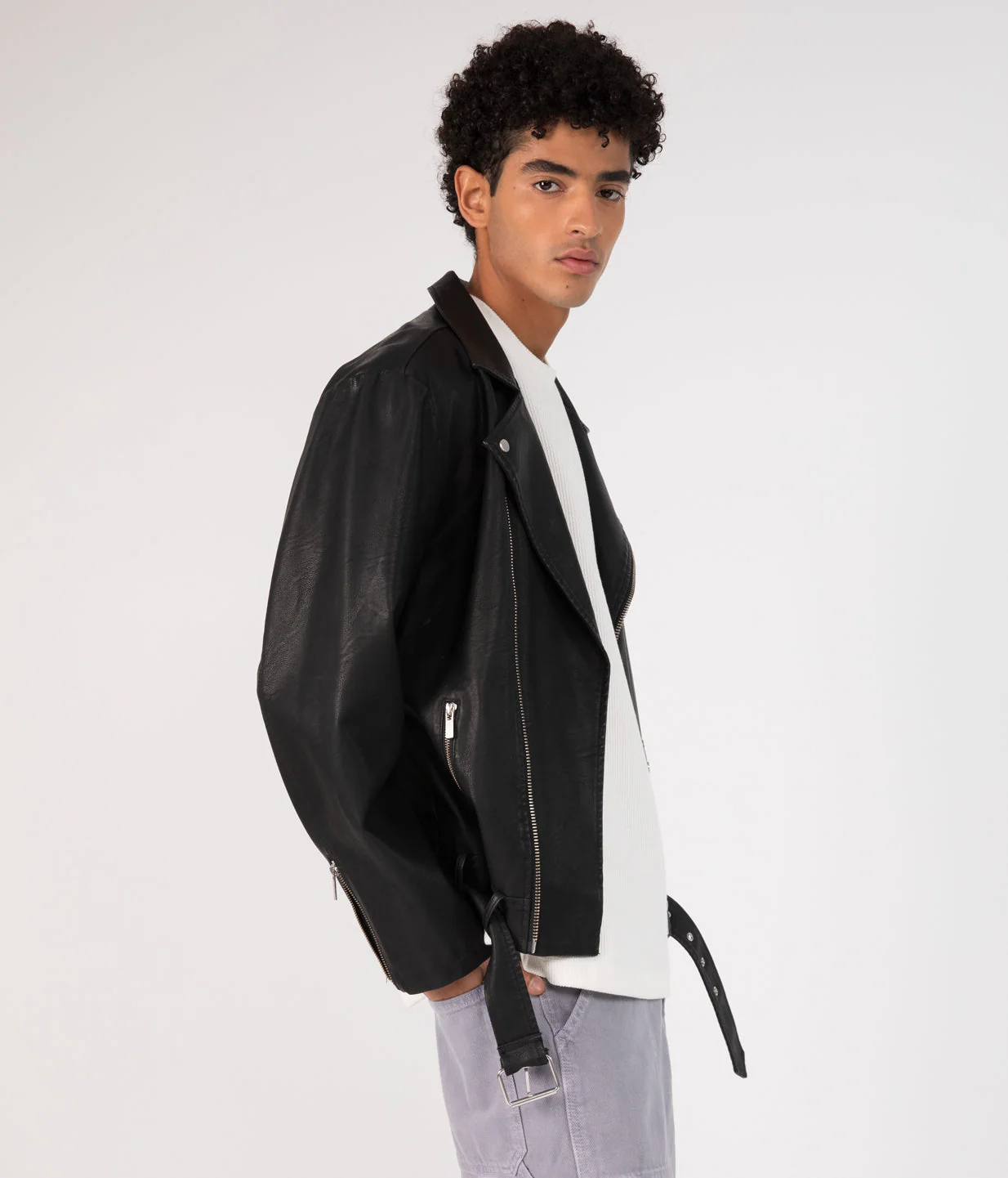 DALEX Men's Vegan Motorcycle Jacket - Image 3