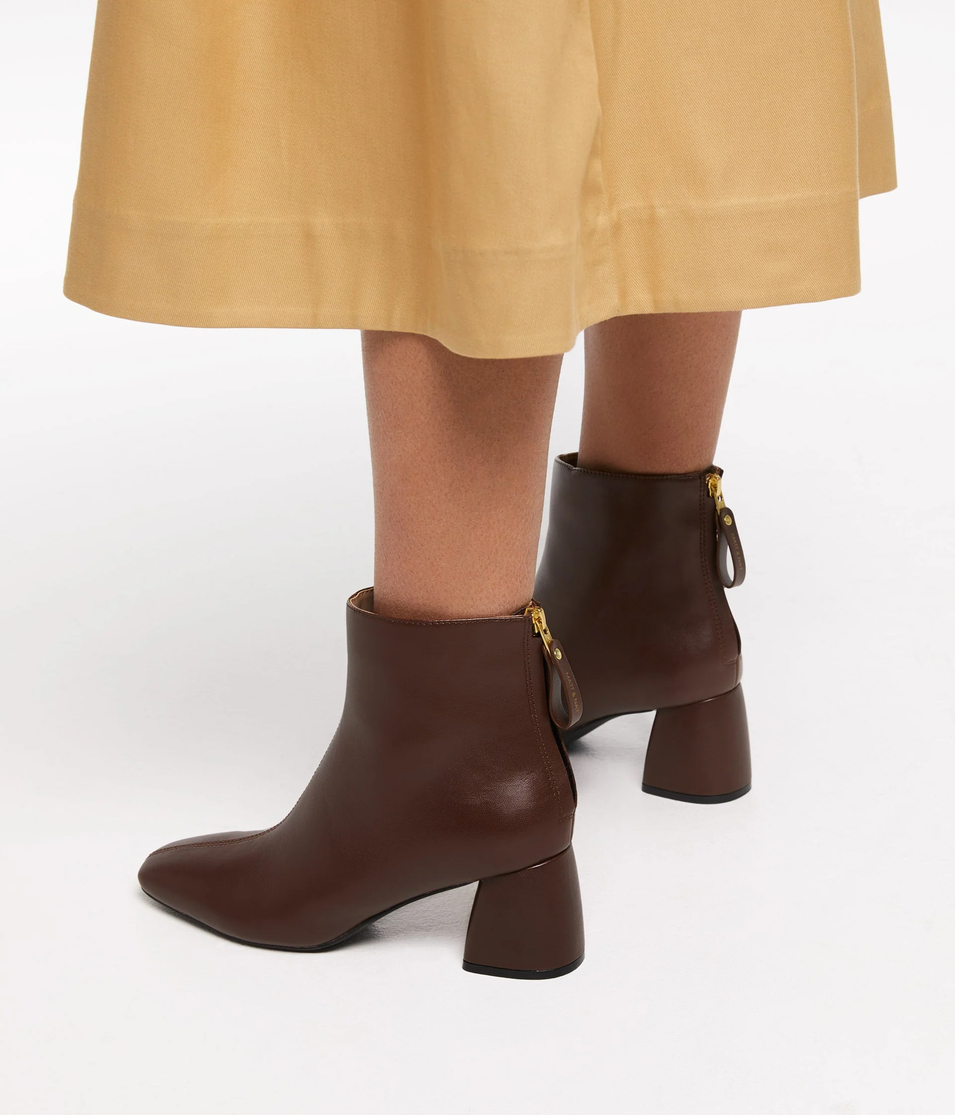 DEENA Women's Vegan Mid Heel Boots - Image 14