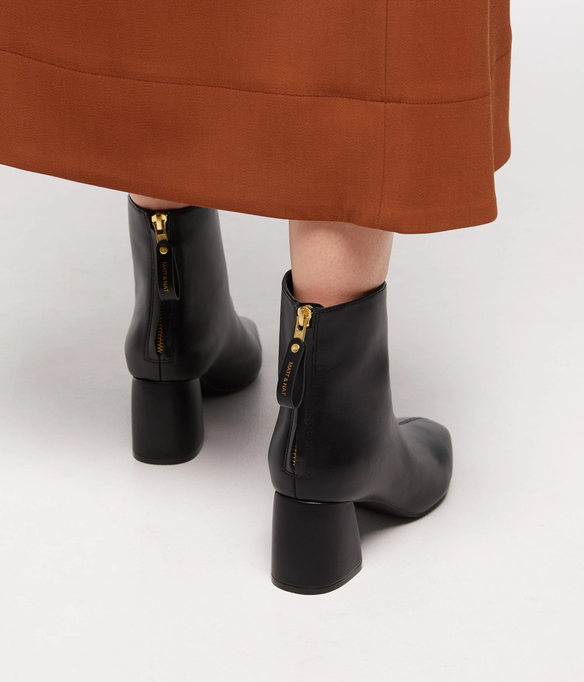 DEENA Women's Vegan Mid Heel Boots - Image 9