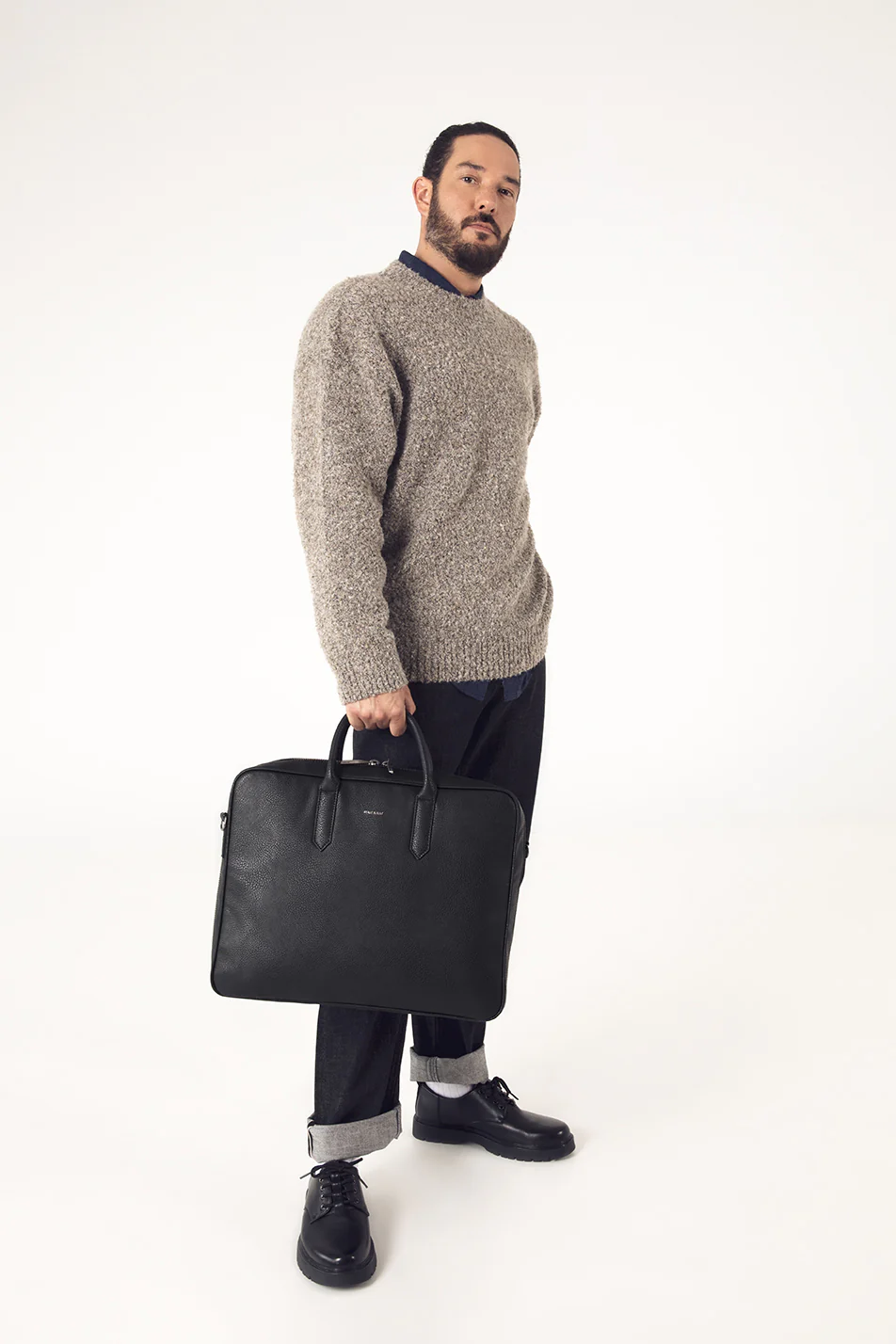 ELON Vegan Briefcase - Grain - Image 3
