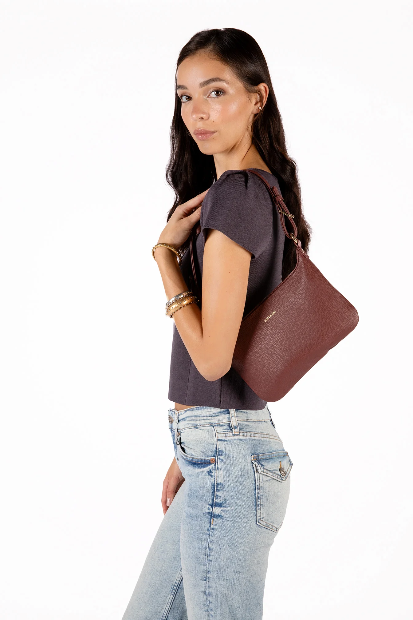 Jina Vegan Shoulder Bag - Grain - Image 4