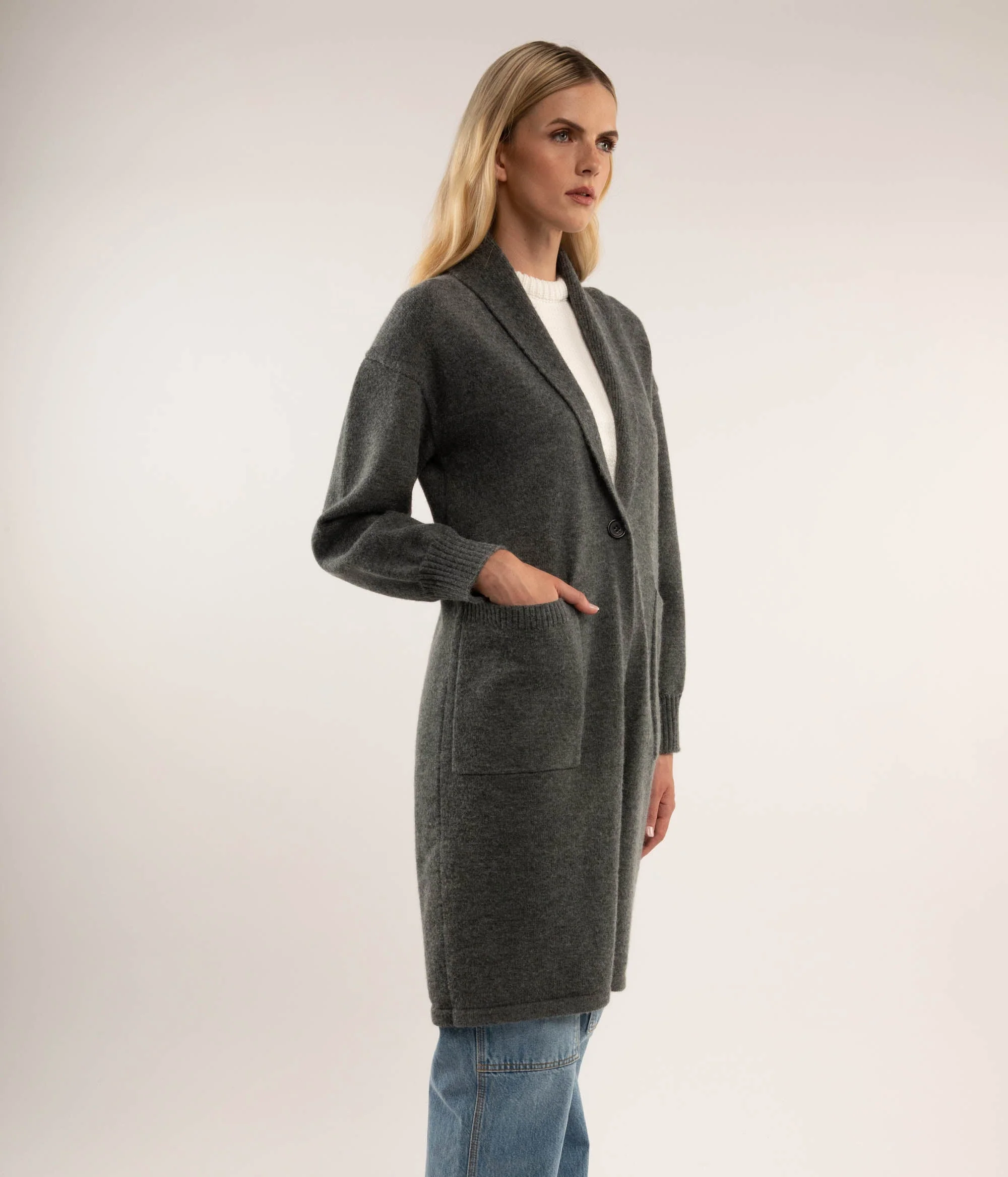 NESS Knee-Length Cardigan - Image 8