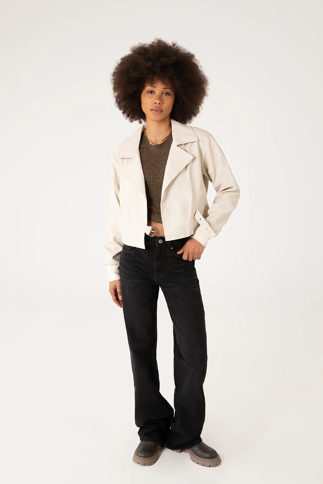 SESSA Vegan Biker Jacket - Image 3