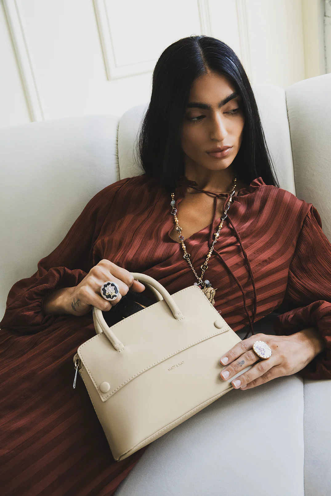 SILVA SM Small Vegan Satchel - UPPEAL™ - Image 3