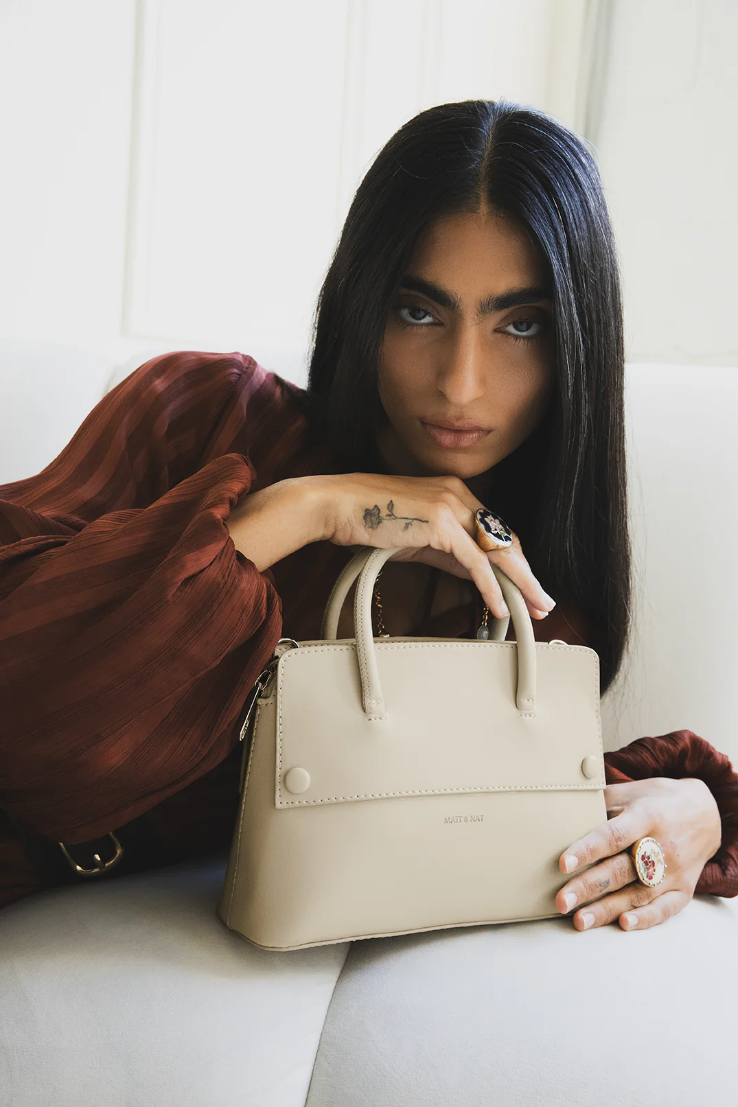 SILVA SM Small Vegan Satchel - UPPEAL™ - Image 8